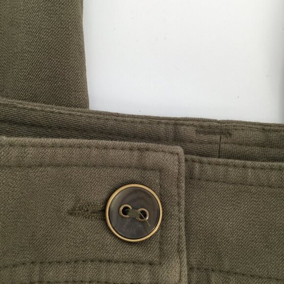 Trina Turk Wide Leg Cropped olive Colored … - Picture 10 of 12